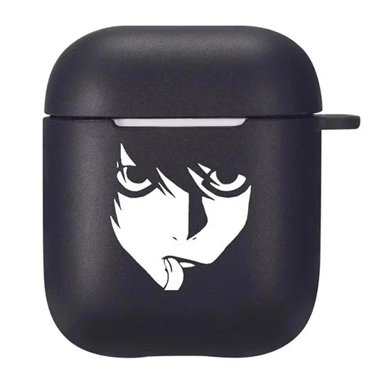Anime AirPods collection featuring vibrant character designs from popular series, perfect for anime merch enthusiasts.