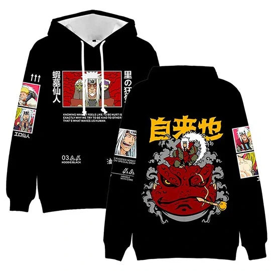 Anime Hoodies collection with striking character graphics, cozy and stylish for anime merch aficionados.
